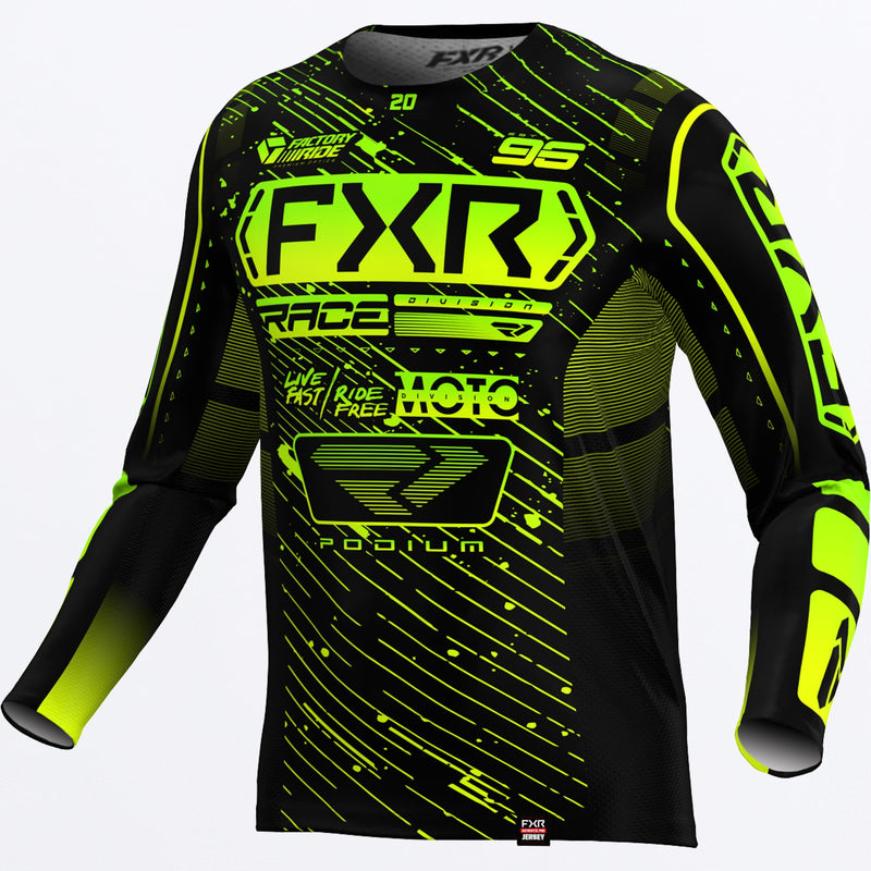 Chargez l'image dans la visionneuse de la galerie, CustomPodium_MXJersey_YTH_BlkHiVis_253309-_1065_front
