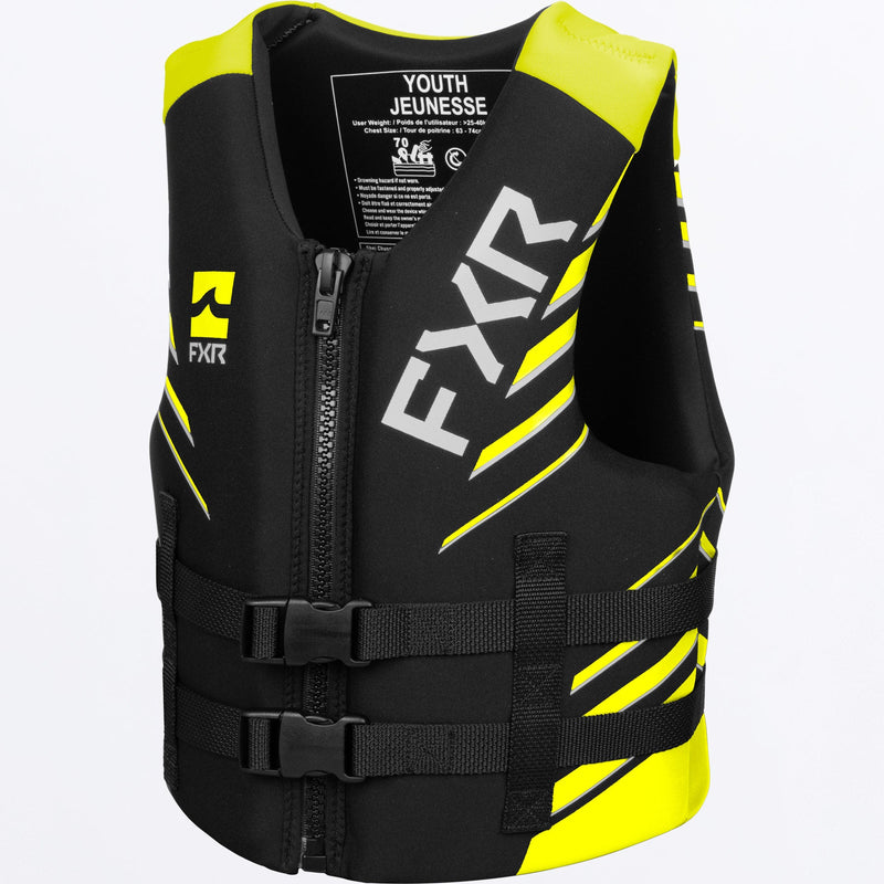 Chargez l'image dans la visionneuse de la galerie, Podium_LifeJacket_Yth_BlkHiVis_241971-_1065_front
