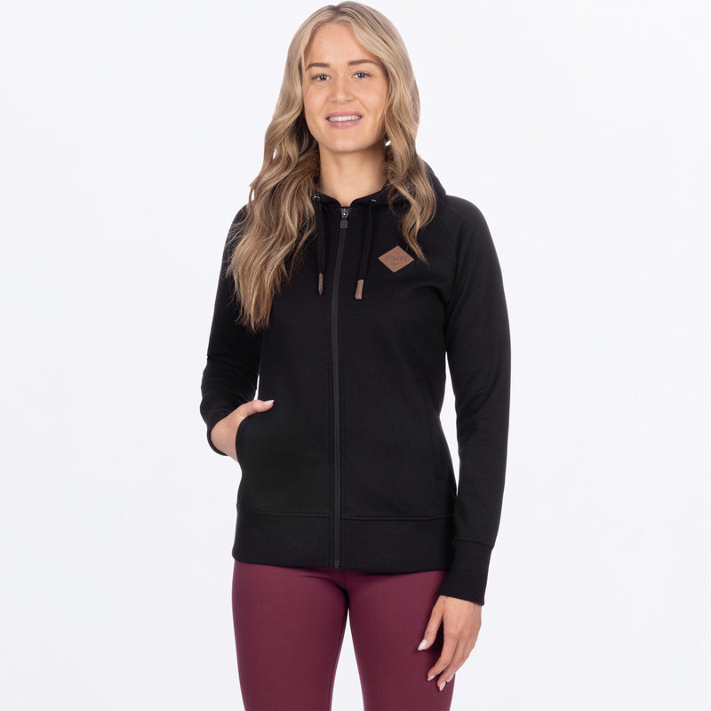 Chargez l'image dans la visionneuse de la galerie, DiamondZip_Hoodie_W_Black_251220-_1000_front
