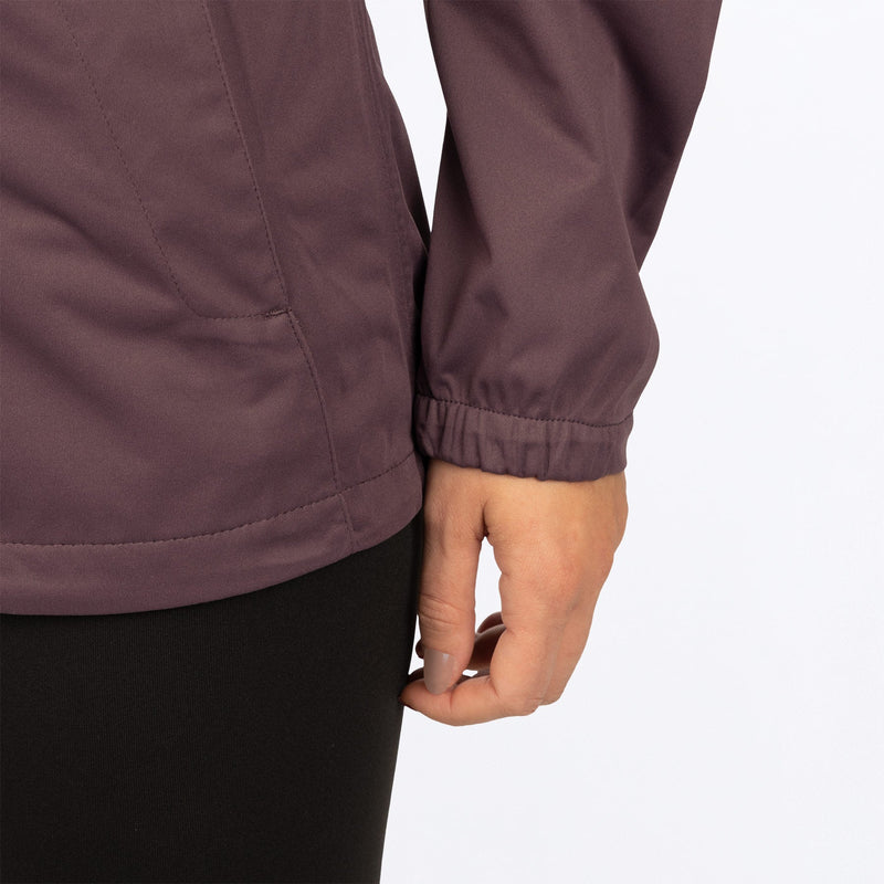Chargez l'image dans la visionneuse de la galerie, Jade_Dual_Lam_Jacket_W_MutedGrape_232201_8400_DetailArm

