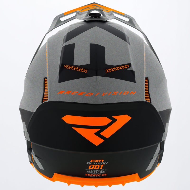 Chargez l'image dans la visionneuse de la galerie, ClutchEvo_Helmet_BlackLtGreyOrange_200609-1005_Back
