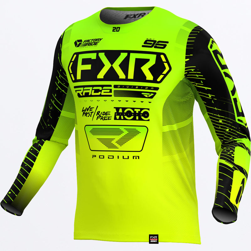 Chargez l'image dans la visionneuse de la galerie, CustomPodium_MXJersey_HiVisLimeBlk_253337-_6570_front
