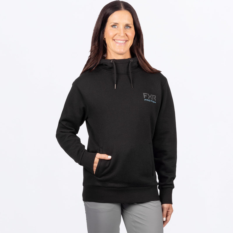 Chargez l'image dans la visionneuse de la galerie, WBassCottonPO_Hoodie_BlackMauiBlue_SKU_261220-_1043_Front
