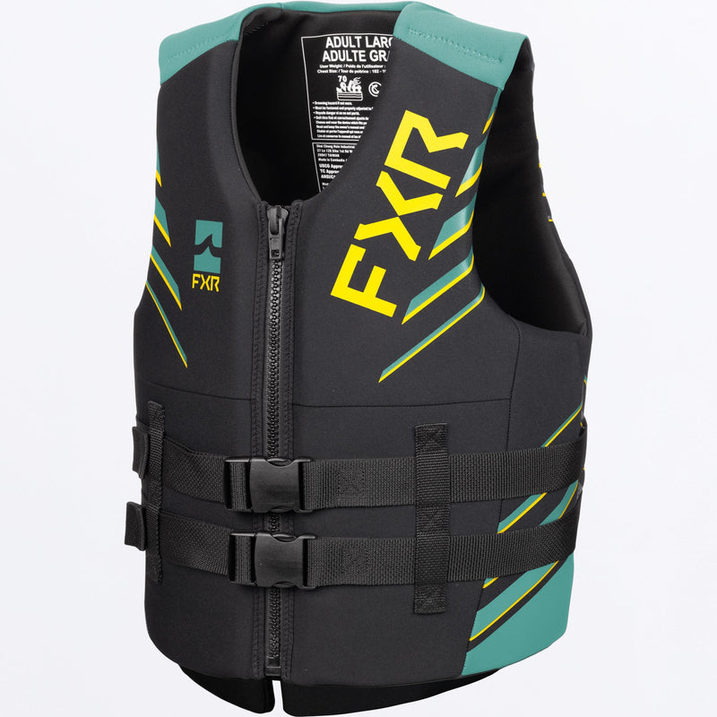 Chargez l'image dans la visionneuse de la galerie, Podium_LifeJacket_Adult_BlkTeal_241970-_1052_front
