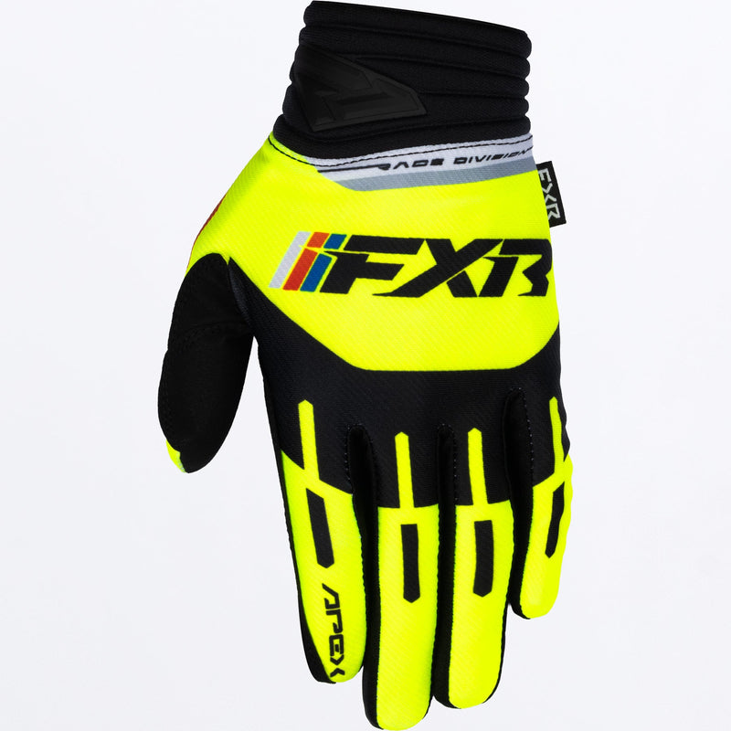 Chargez l'image dans la visionneuse de la galerie, ApexMX_Glove_HiVisBlack_SKU_263403-_6510_Front
