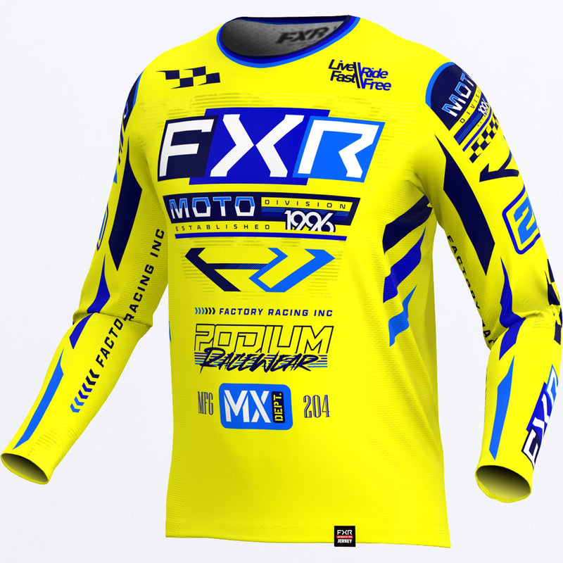 Chargez l'image dans la visionneuse de la galerie, CustomPodiumGladiator_MXJersey_YellowNavyBlue_253338-_6045_front

