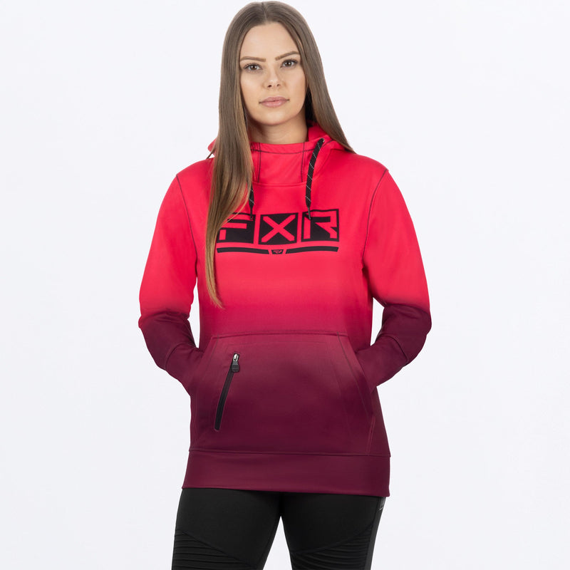 Chargez l'image dans la visionneuse de la galerie, PodiumTech_PO_Hoodie_W_RazzMerlotFade_241215-_2827_Front
