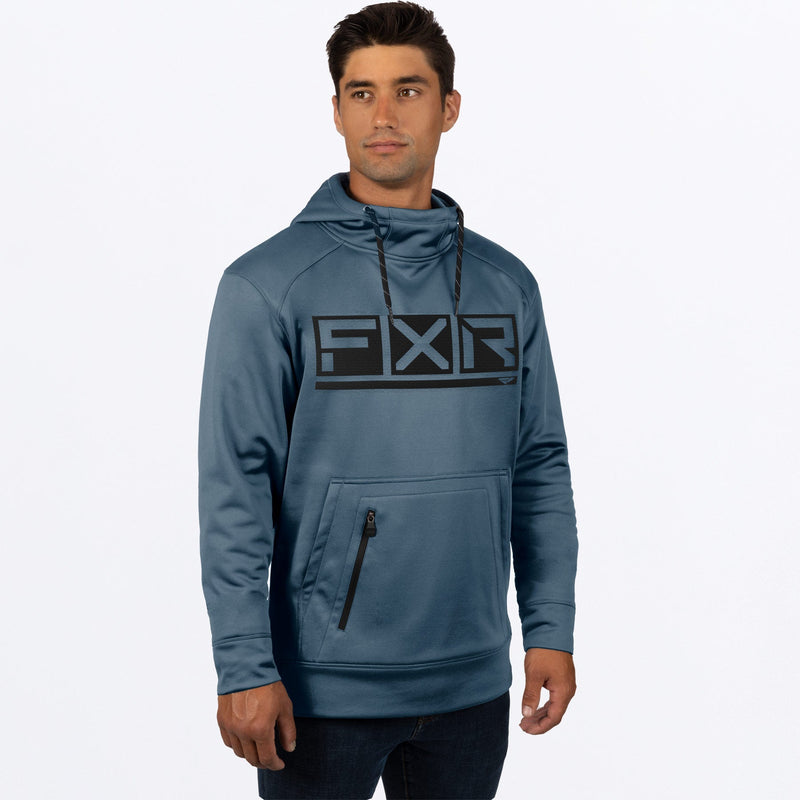 Chargez l'image dans la visionneuse de la galerie, UnisexPodiumTechPOHoodie_M_SteelBlack_231120-_0310_front

