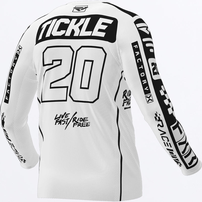 Chargez l'image dans la visionneuse de la galerie, PodiumGladitor_Jersey_YTH_WhiteBlk_243309-_0110_back
