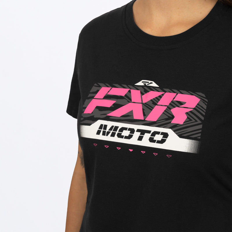 Chargez l'image dans la visionneuse de la galerie, Moto_Premium_Boyfriend_W_TShirt_BlackEPink_232224_1094_frontDdetail
