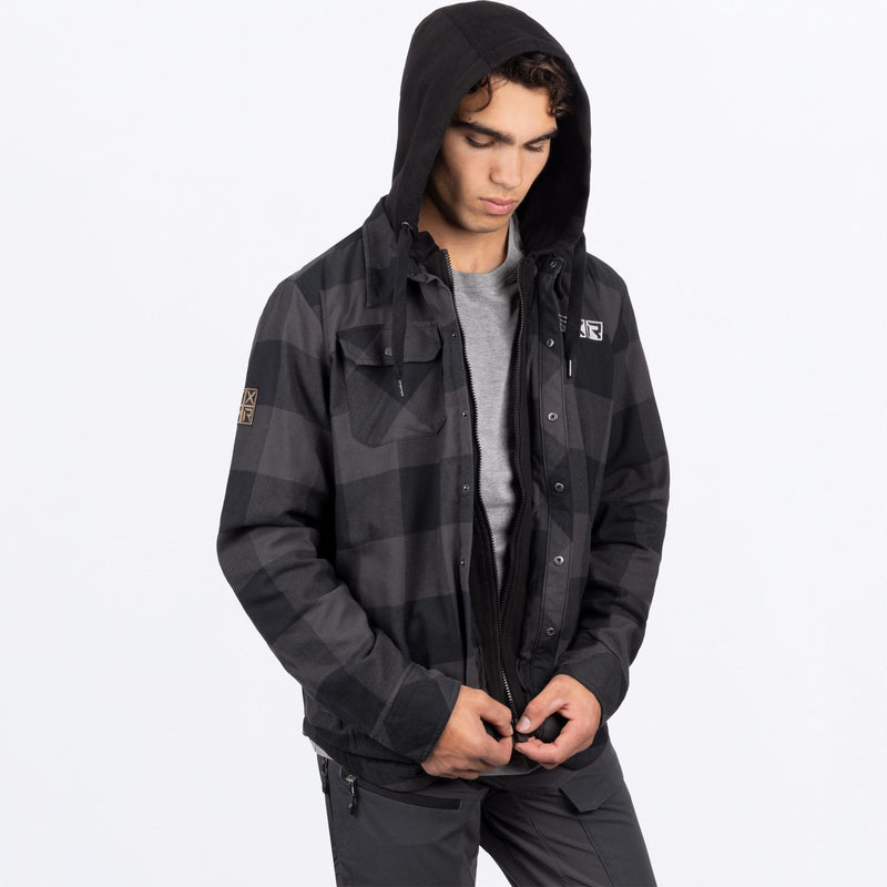 Chargez l'image dans la visionneuse de la galerie, UnisexTimberInsulatedFlannel_Jacket_CharcoalBlack_SKU_231117-_0810_Extra2
