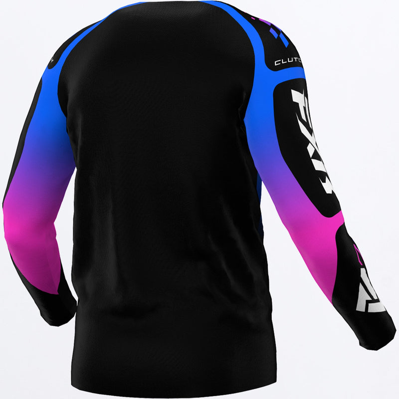Chargez l'image dans la visionneuse de la galerie, ClutchMX_Jersey_KIDS_BlkBluePInk_253301-_1040_back
