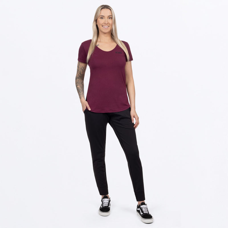 Chargez l'image dans la visionneuse de la galerie, Lotus_TShirt_W_Merlot_242255-_2700_FrontFULL
