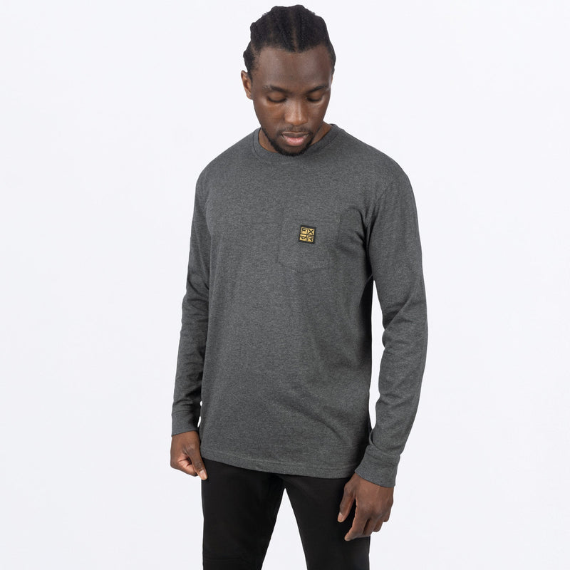 Chargez l'image dans la visionneuse de la galerie, MWorkPocketPremium_Longsleeve_GreyHeather_SKU_231301_0600_Extra2

