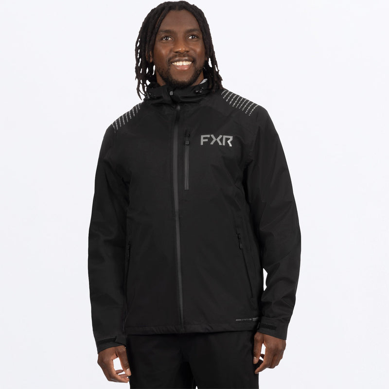 Chargez l'image dans la visionneuse de la galerie, MAdventureLiteTri-Laminate_Jacket_BlackGrey_SKU_262002-_1005_Front
