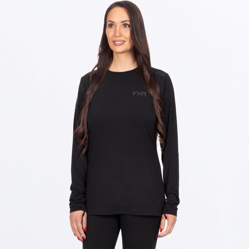 Chargez l'image dans la visionneuse de la galerie, WSurgeBamboo_Longsleeve_Black_SKU_271458-_1000_Front
