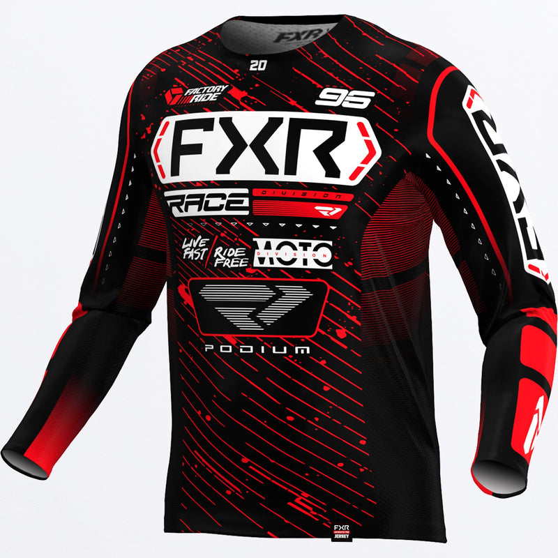 Chargez l'image dans la visionneuse de la galerie, CustomPodium_MXJersey_YTH_BlkRed_253309-_1020_front
