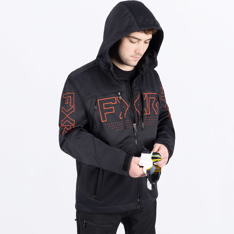 Chargez l'image dans la visionneuse de la galerie, HeliumPro_Softshell_Jacket_M_BlackOrangeLE_252051-_1030_side
