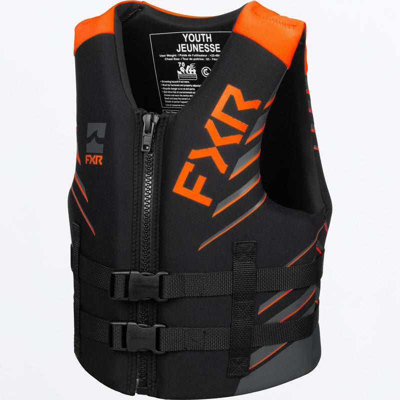 Chargez l'image dans la visionneuse de la galerie, Podium_LifeJacket_Yth_BlkOrange_241971-_1030_front
