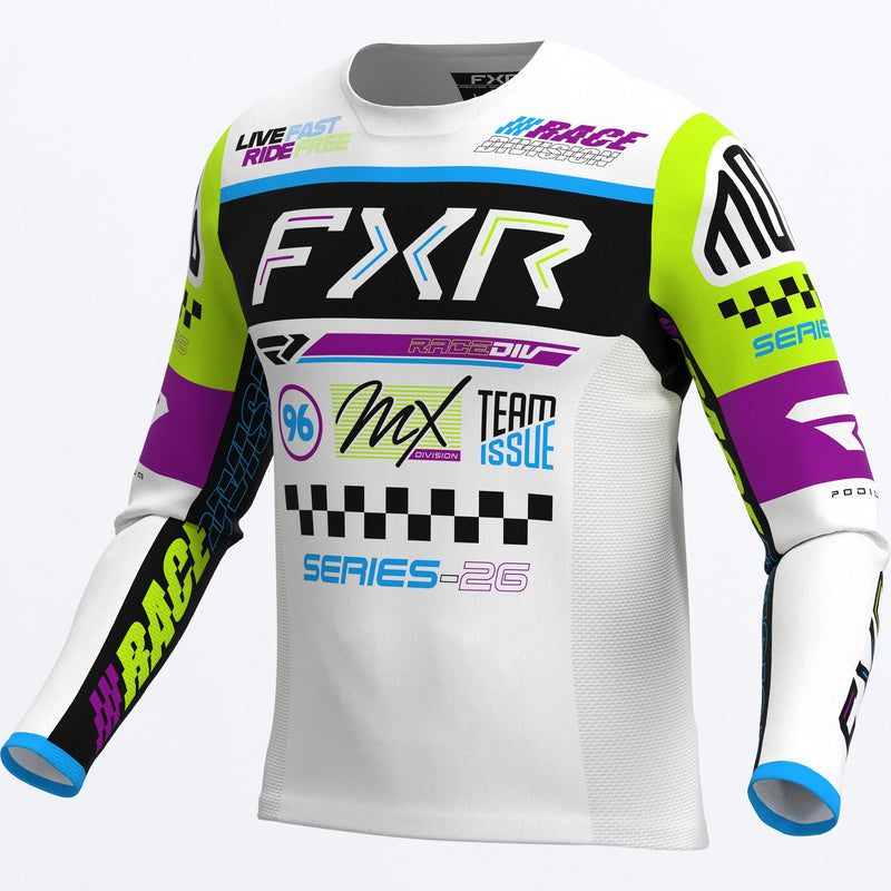 Chargez l'image dans la visionneuse de la galerie, PodiumGladiatorMX_Jersey_WhiteBlackHiVis_SKU_263342-_0110_Front
