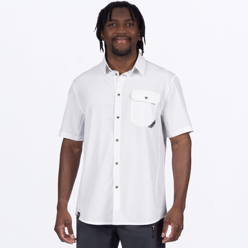 Chargez l'image dans la visionneuse de la galerie, MBreezeUPFSS_Shirt_White_SKU_252091-_0100_Front
