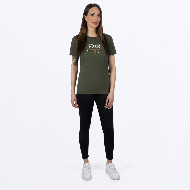Chargez l'image dans la visionneuse de la galerie, AntlerPrem_TShirt_W_ArmyHeatherBone_241413-_7601_Fulbody

