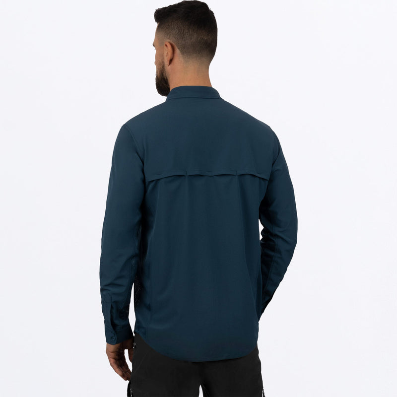 Chargez l'image dans la visionneuse de la galerie, MBreezePerformanceUPFLS_Shirt_DarkSteel_SKU_232043-_0300_Extra
