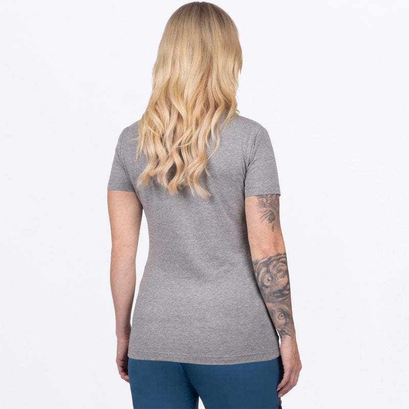 Chargez l'image dans la visionneuse de la galerie, Helium_PremiumVNeckTShirt_W_GreyHeatherDarkSteel_242231-_0703_back
