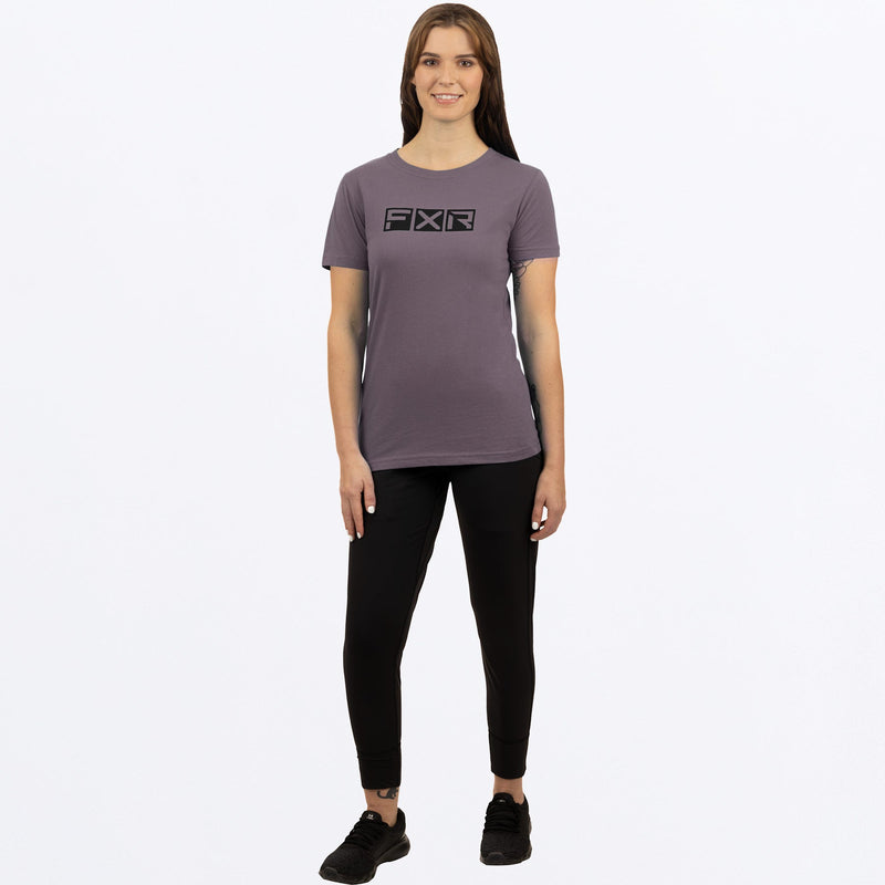 Chargez l'image dans la visionneuse de la galerie, Podium_Premium_TShirt_W_MutedGrapeBlack_232227_8410_fullbody
