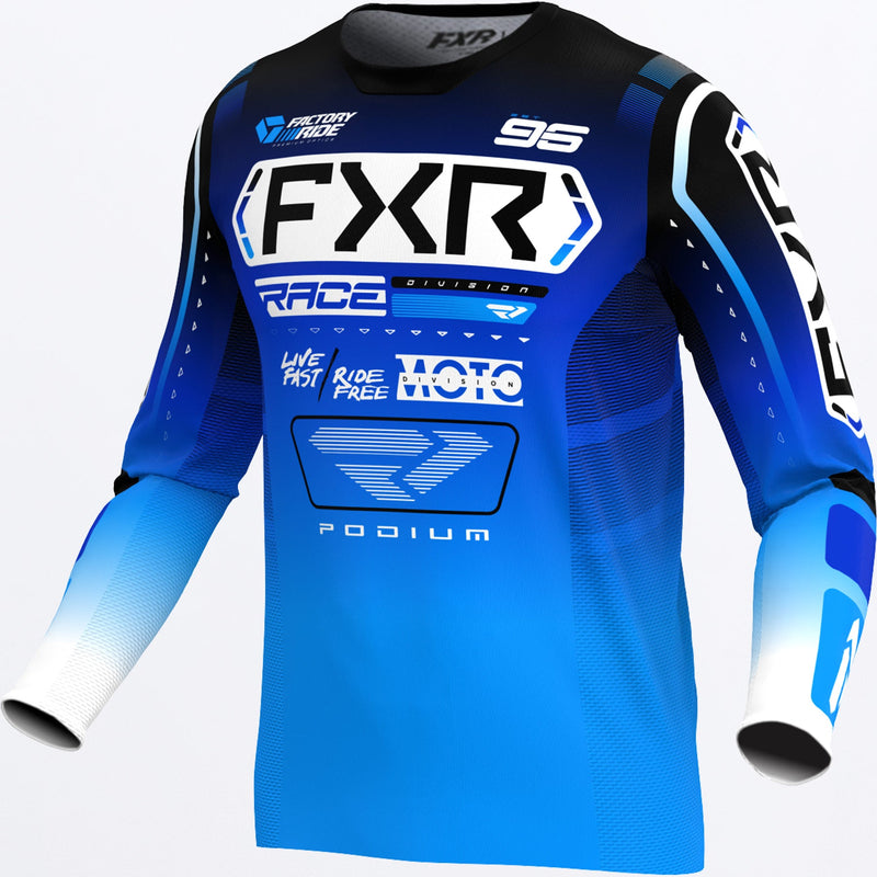 Chargez l'image dans la visionneuse de la galerie, Podium_MXJersey_BlueWhite_253325-_4010_front
