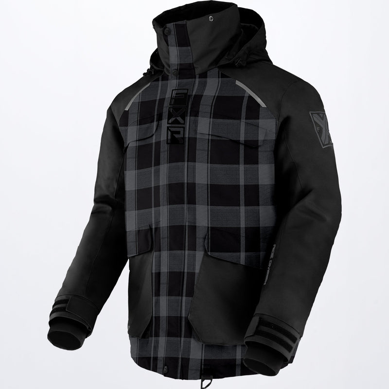 Chargez l'image dans la visionneuse de la galerie, Chute_Jacket_M_CharPlaidBlack_210046-_0610_Front
