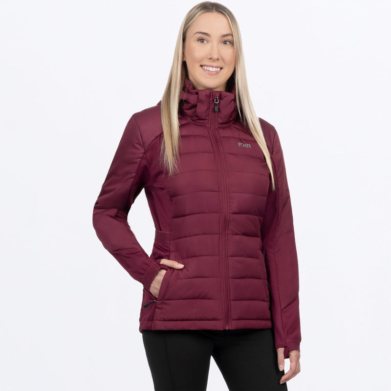 Chargez l'image dans la visionneuse de la galerie, Phoenix_QuiltedHoodie_W_Merlot_241206-_2700_Front

