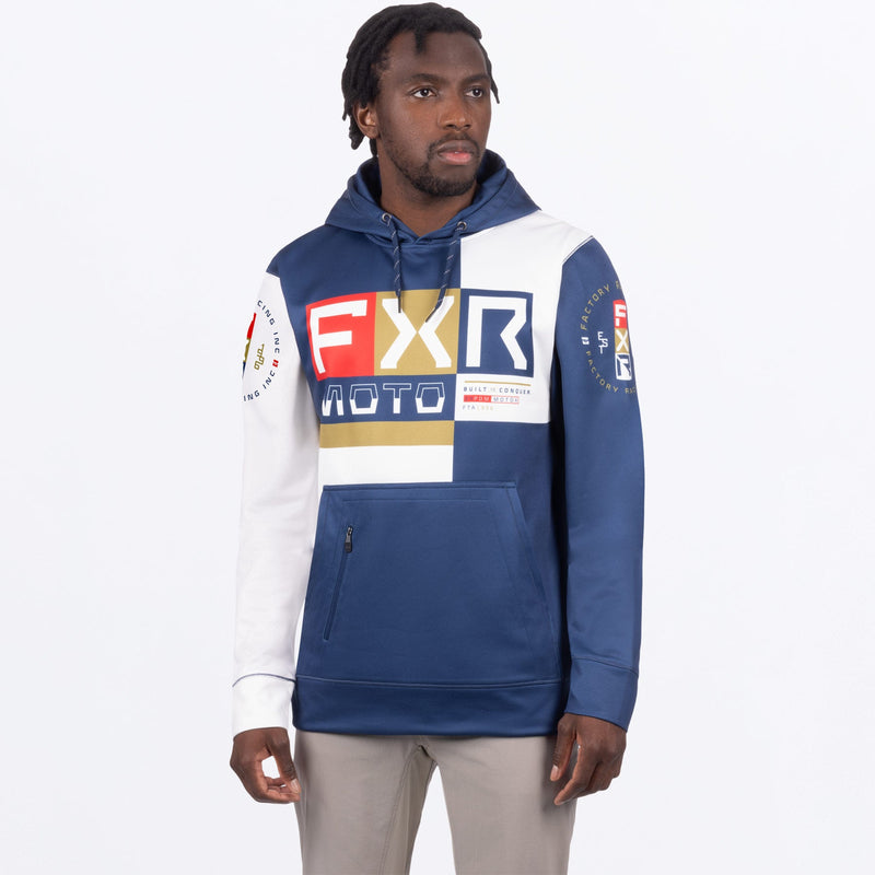 Chargez l'image dans la visionneuse de la galerie, MotoTechPO_Hoodie_M_NavyWhite_242039-_4501_front
