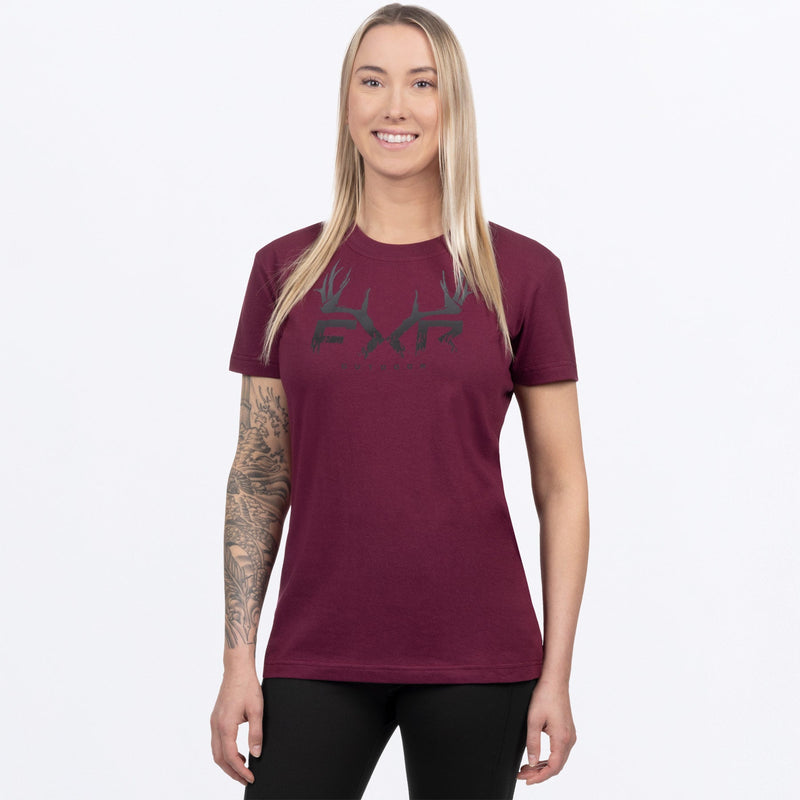 Chargez l'image dans la visionneuse de la galerie, Antler_PremiumTShirt_W_MerlotBlack_251413-_2710_Front
