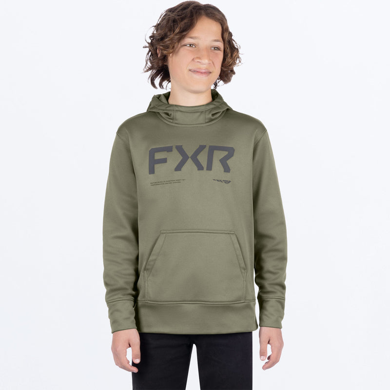 Chargez l'image dans la visionneuse de la galerie, YthHydrogenTechPO_Hoodie_Moss_SKU_261505-_7900_Front

