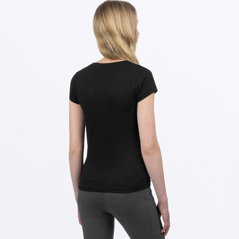 Chargez l'image dans la visionneuse de la galerie, Broadcast_Girls_Prem_TShirt_Y_BlackMint_241553-_1054_back
