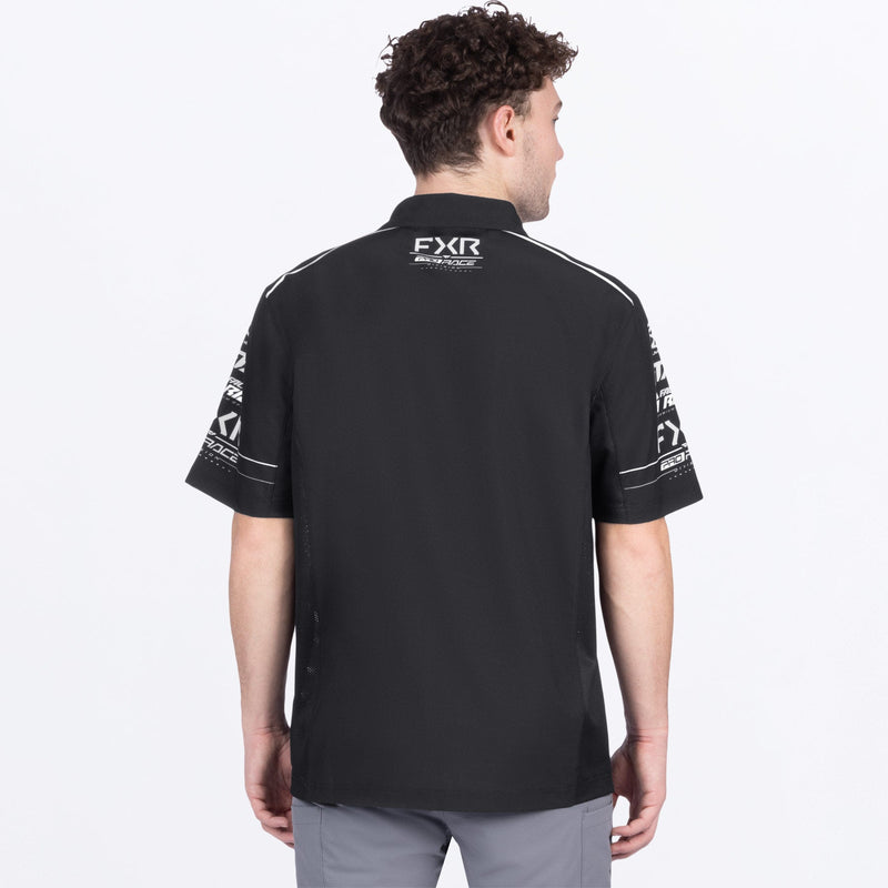 Chargez l'image dans la visionneuse de la galerie, MRaceDivPerformanceUPFPolo_Shirt_BlackWhite_SKU_252010-_1001_Extra
