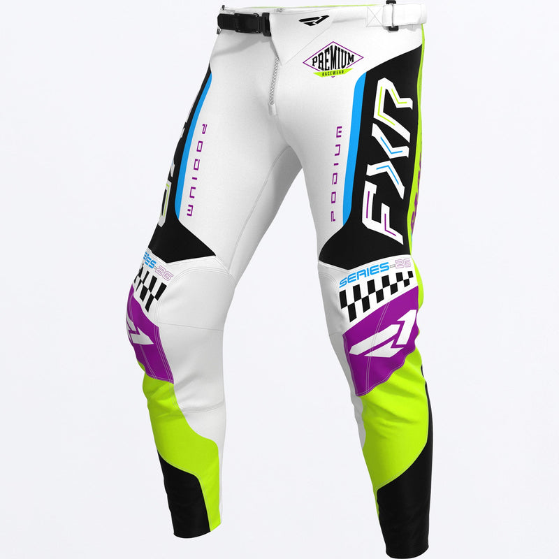 Chargez l'image dans la visionneuse de la galerie, PodiumGladiatorMX_Pant_WhiteBlackHiVis_SKU_263372-_0110_Front
