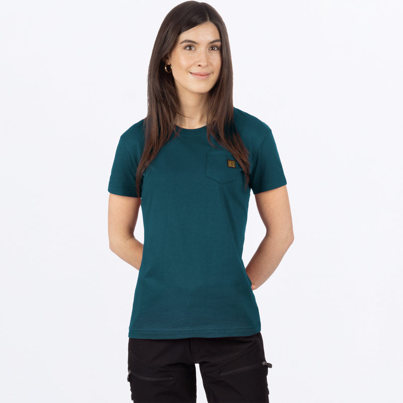 Chargez l'image dans la visionneuse de la galerie, WorkPocketPrem_Boyfriend_TShirt_W_DarkSteelHeather_241416-_0303_front
