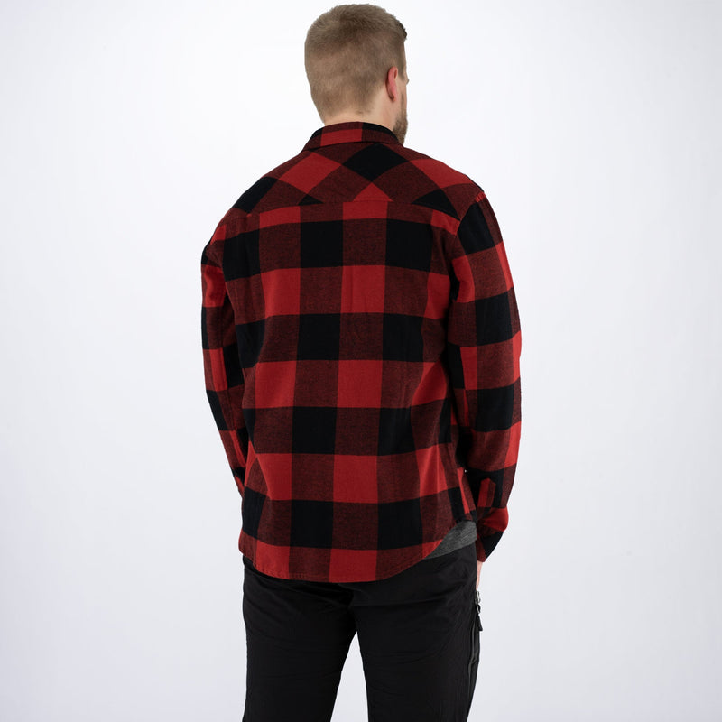 Chargez l'image dans la visionneuse de la galerie, Timber_FlannelShirt_M_RustBlack_211106-_3710_Back
