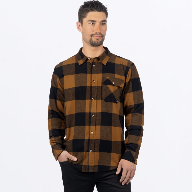 Chargez l'image dans la visionneuse de la galerie, MTimberFlannel_Shirt_CopperBlack_SKU_231116-_1910_front
