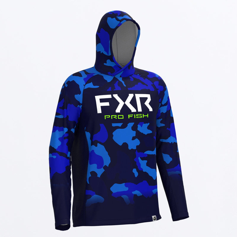 Chargez l'image dans la visionneuse de la galerie, Derby-CamoAirUPF_PO_Hoodie_M_BlueCamoLime_252082-_4170_front
