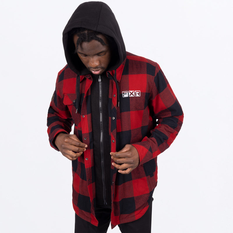 Chargez l'image dans la visionneuse de la galerie, UnisexTimberInsulatedFlannel_Jacket_RustBlack_SKU_231117-_3710_Extra2
