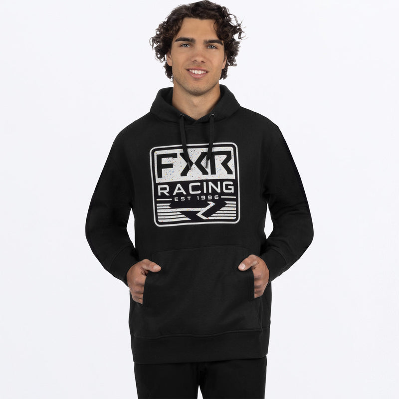 Chargez l'image dans la visionneuse de la galerie, EmblemCottonPO_Hoodie_M_BlackSplatter_251156-_1095_front
