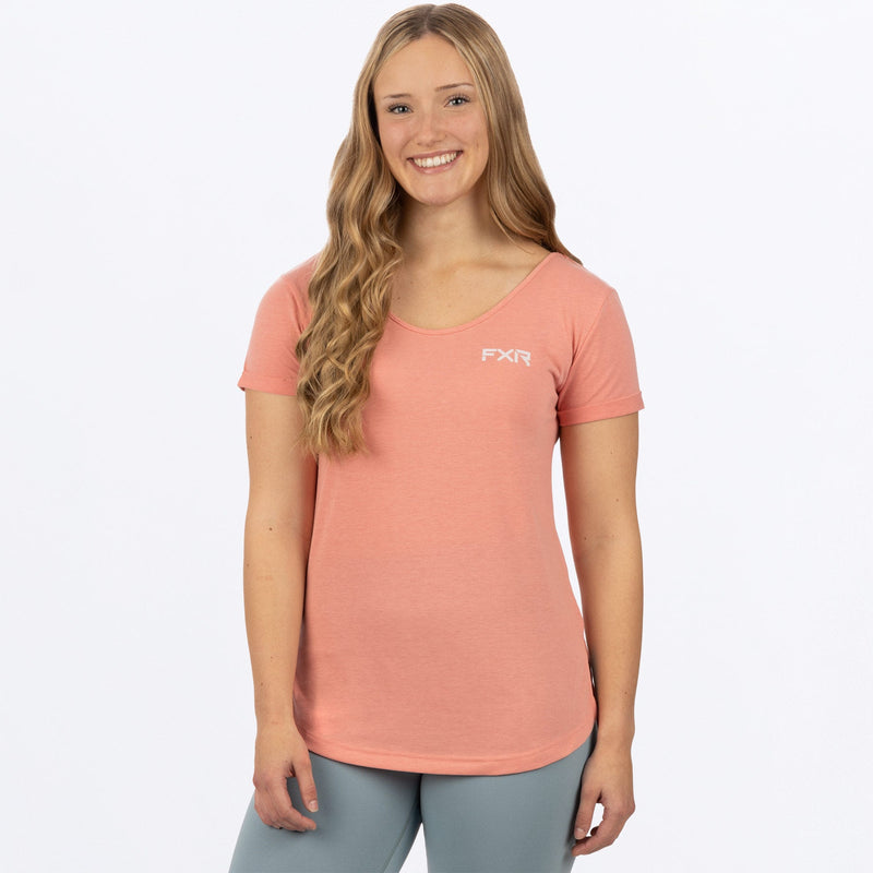 Chargez l'image dans la visionneuse de la galerie, Lotus_Active_Tshirt_W_MutedMelon_232255-_9300_front
