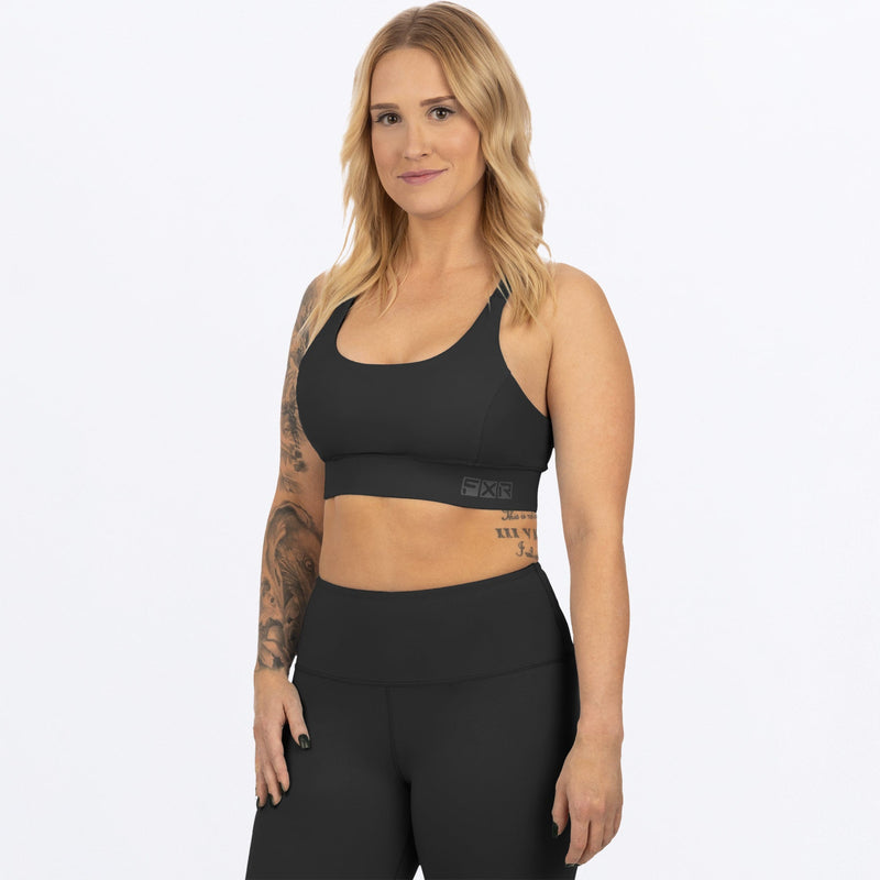Chargez l'image dans la visionneuse de la galerie, Chakra_SportsBra_W_BlackChar_231438-_1008_front
