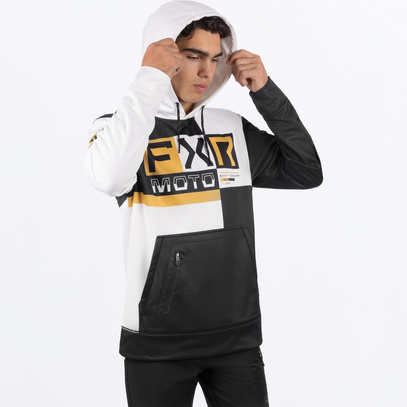 Chargez l'image dans la visionneuse de la galerie, MotoTechPO_Hoodie_M_BlackWhite_242039-_1001_side
