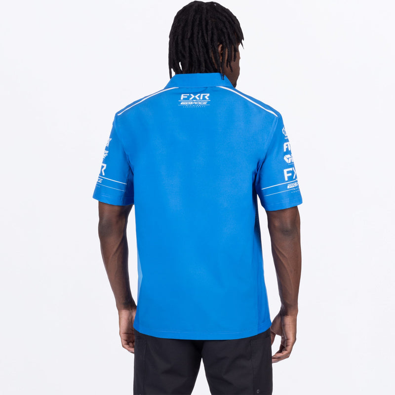 Chargez l'image dans la visionneuse de la galerie, MRaceDivPerformanceUPFPolo_Shirt_BlueWhite_SKU_252010-_4001_Extra
