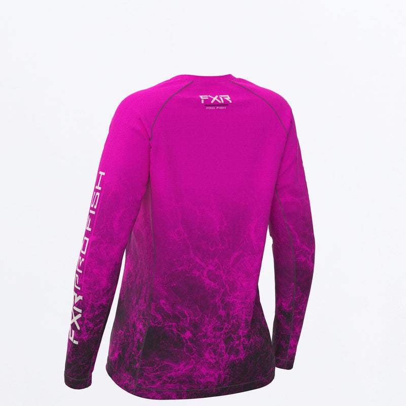 Chargez l'image dans la visionneuse de la galerie, Derby_UPF_Longsleeve_W_FuchsiaRipple_232249_9108_back**hover**
