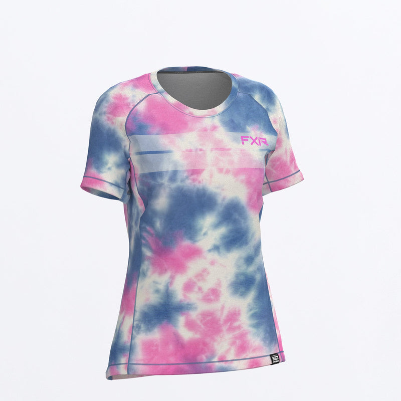 Chargez l'image dans la visionneuse de la galerie, Attack_UPF_TShirt_W_PinkBlueDye_232245_9800_front
